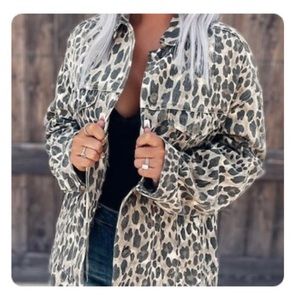 Brand new Etsy leopard jacket